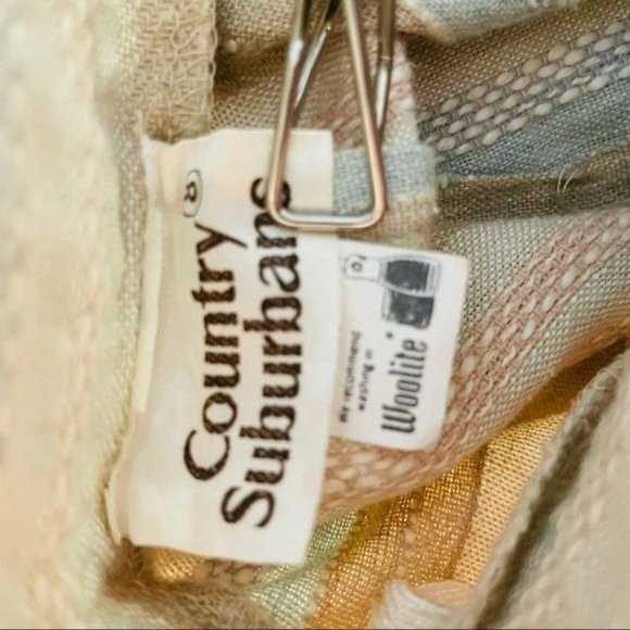 Vintage country suburban skirt pastel textured stripes retro 60s size 8 - Picture 5 of 5